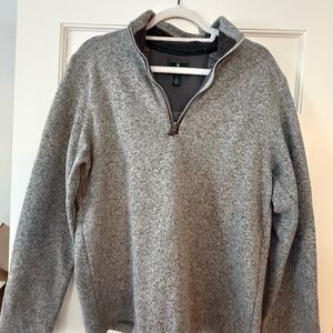G.H. Bass & Co. Men's Heather Gray Zip-Up Sweater
